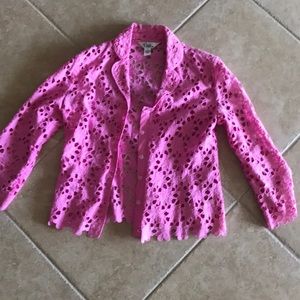Lilly Pulitzer pink button up jacket